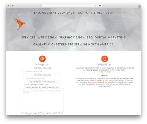 WordPress theme ken - support.talonx.com