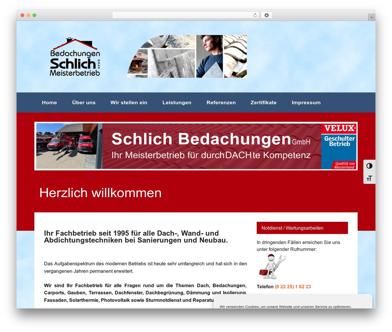 zeeFocus WordPress theme - schlich-bedachungen.de