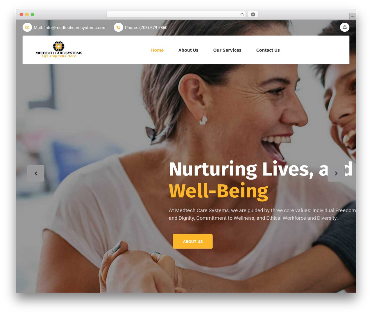 Bepro WordPress theme - medtechcaresystems.com