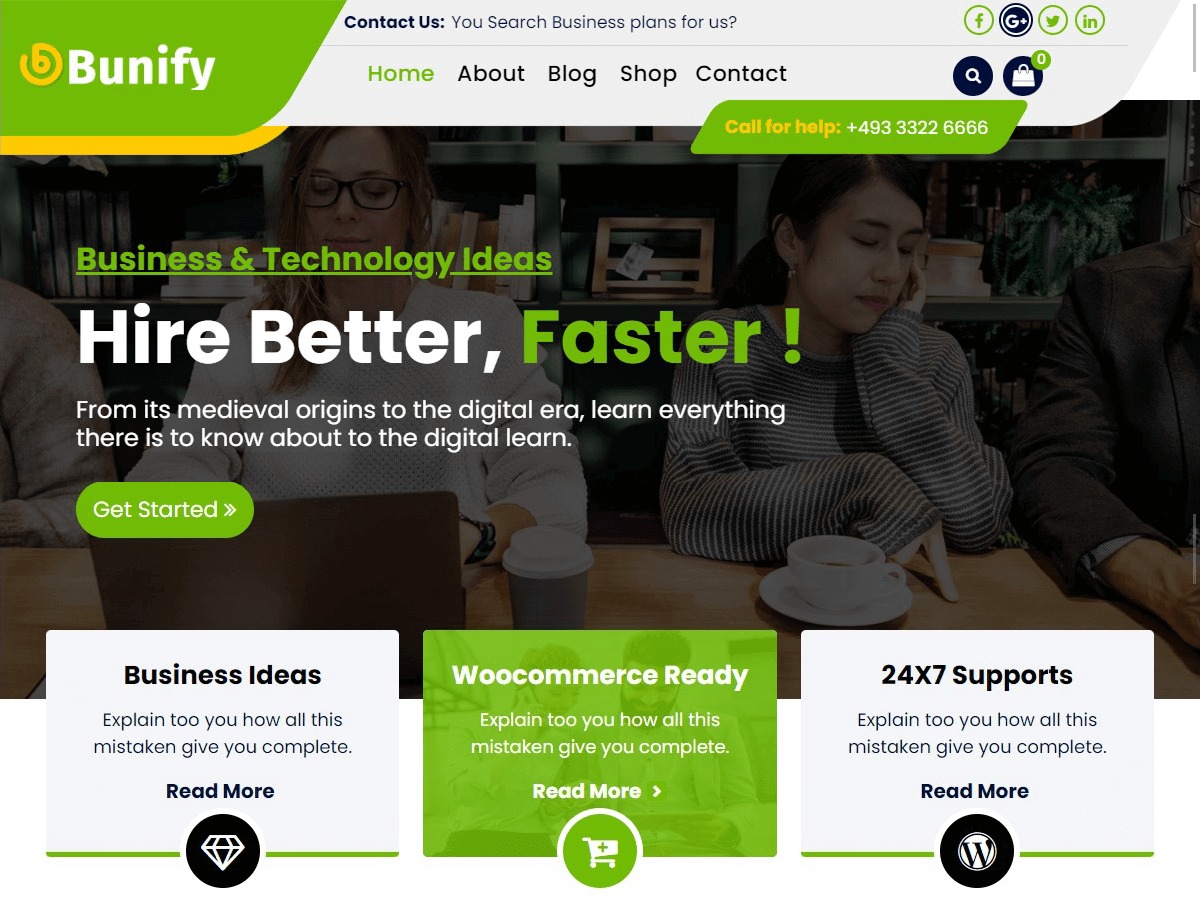 Bunify WordPress store theme Bunify WordPress store theme