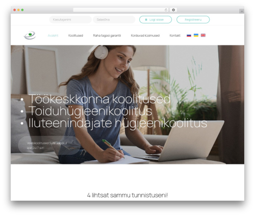 Clever Course WordPress theme - koolitusveeb.ee