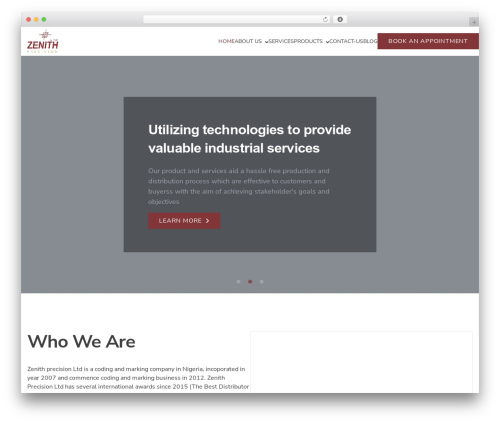 Coding and Marking WordPress theme design - zenithprecision.com.ng