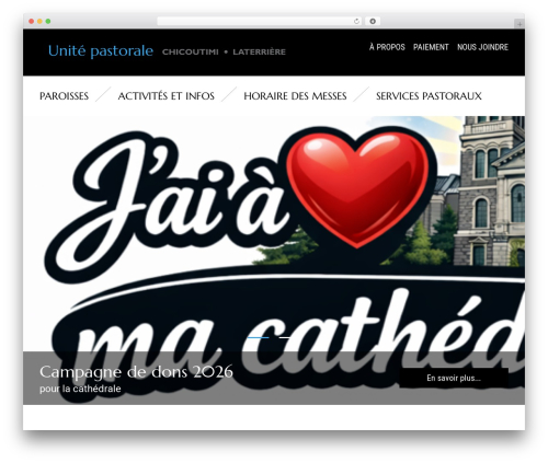 Dévicom WordPress page theme - unitepastorale.org