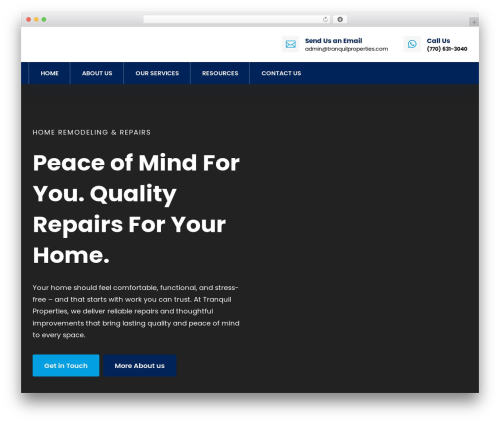 Divi premium WordPress theme - tranquilproperties.com