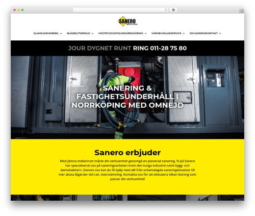 Divi WordPress page theme - sanero.se