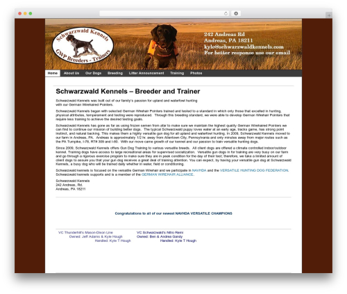 Elbee Elgee WordPress theme design - schwarzwaldkennels.com