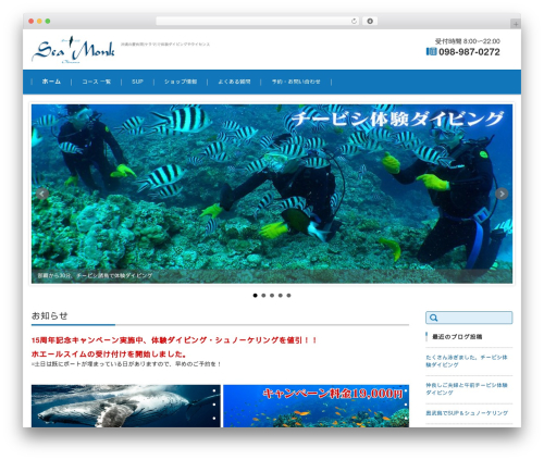FSV002WP BASIC CORPORATE 01 (BLUE2) WordPress website theme - sea-monk.com