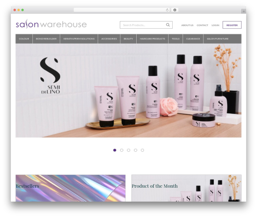 Futurelab theme business WordPress theme - salonwarehouse.co.nz