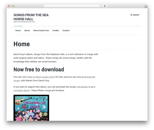 Lenscap WordPress theme design - seahorsehall.com