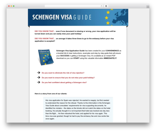 OptimizePress WordPress theme - schengenvisaguide.com