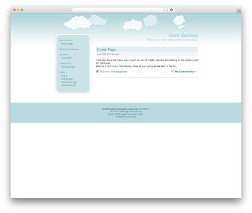 Pure WordPress website theme - scottseebass.com