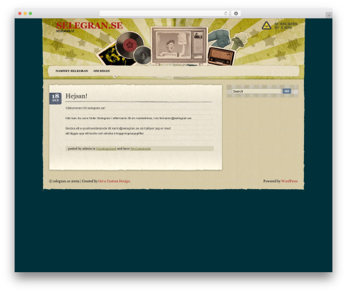 Retromania theme WordPress - selegran.se/blogg