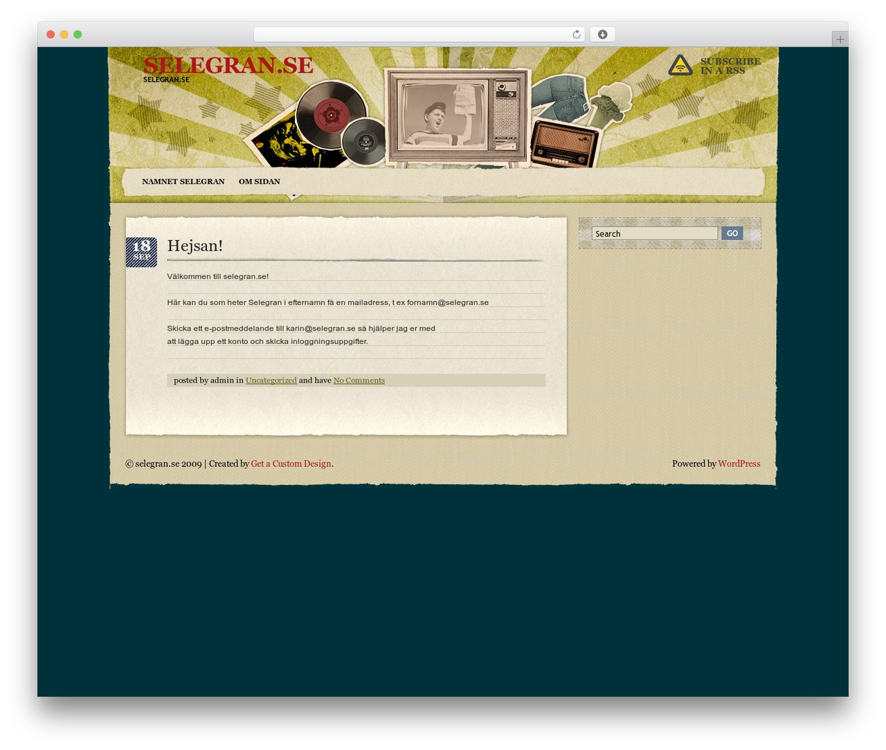 Retromania theme WordPress - selegran.se/blogg Retromania theme WordPress - selegran.se/blogg