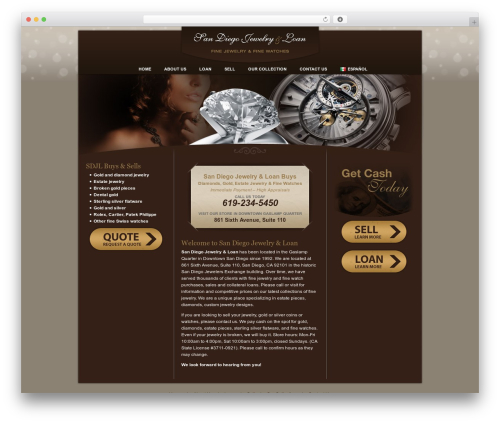 SDJL WordPress shopping theme - sandiegojewelryandloan.com