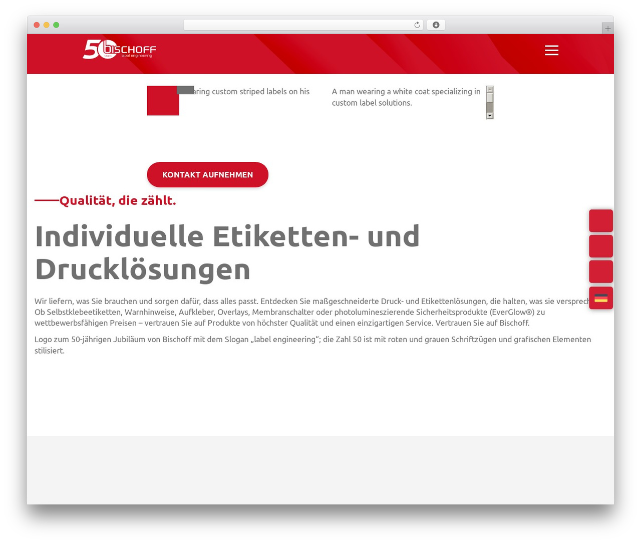 System Label WordPress theme - bischoff-group.com