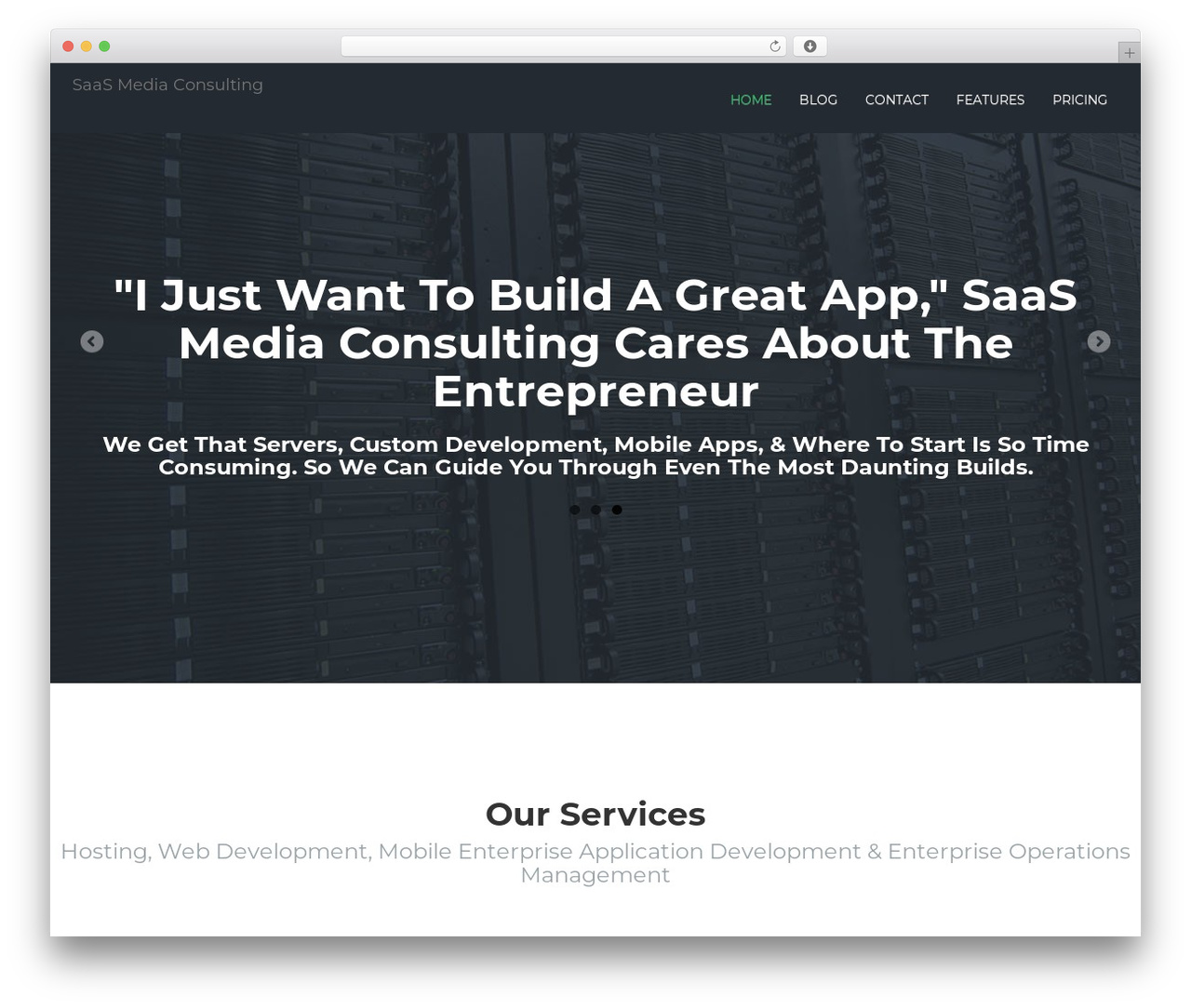 Theme WordPress Flathost - saasmedia.com