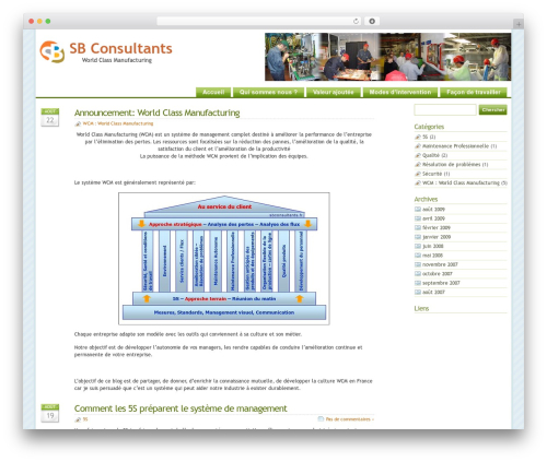 WordPress theme GlossyBlue - sbconsultants.fr