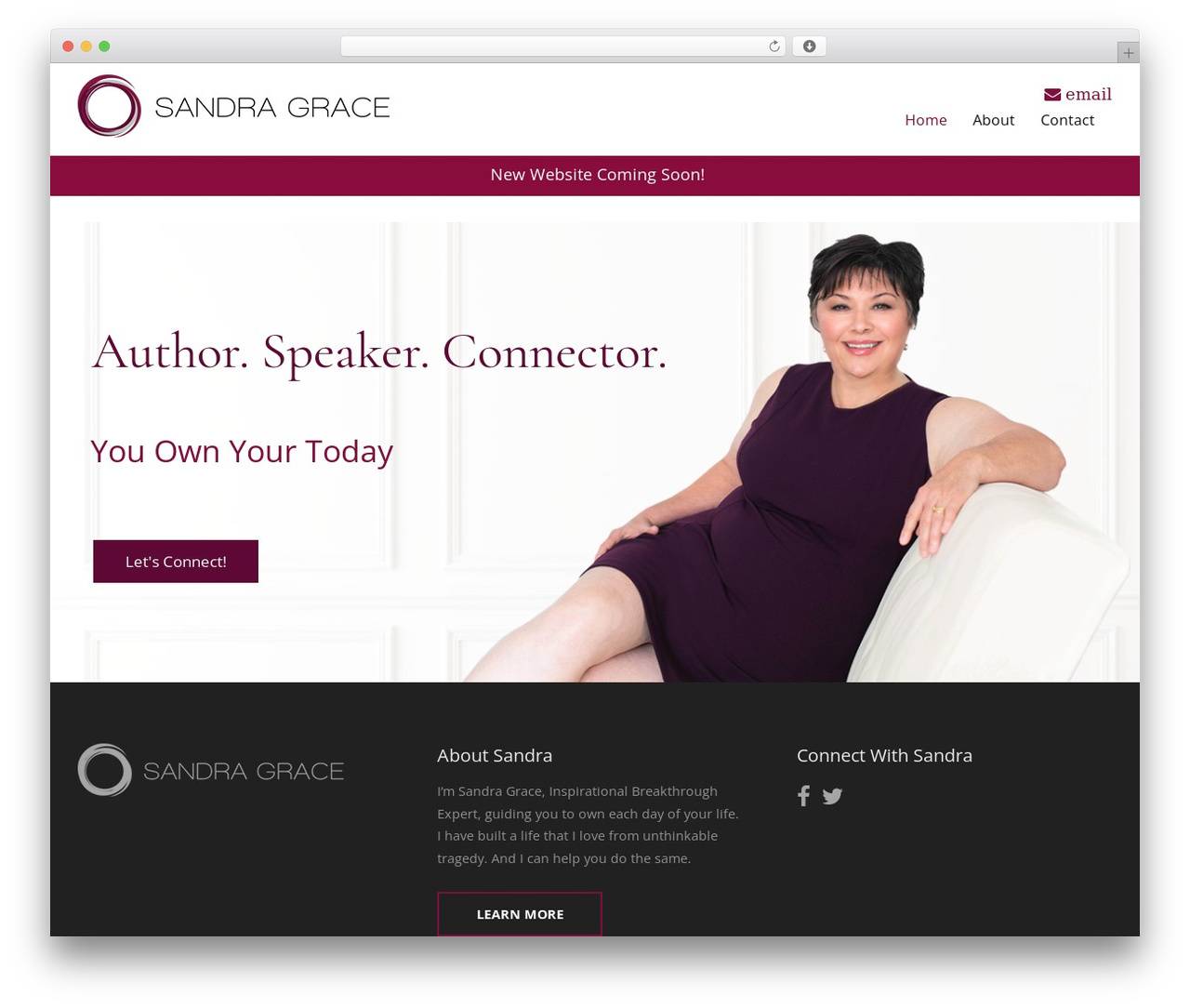 WordPress theme Create - sandragrace.com