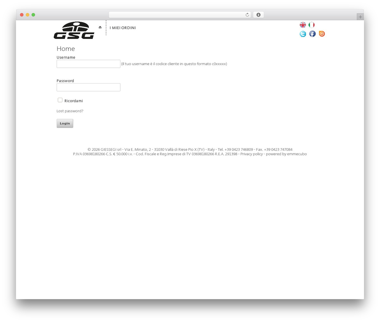 WordPress theme Giessegi - sal.w3.giessegi.com