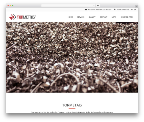 WordPress theme manufacturing - tormetais.com