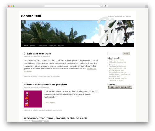 WordPress theme sandrobilli - sandrobilli.idra.it