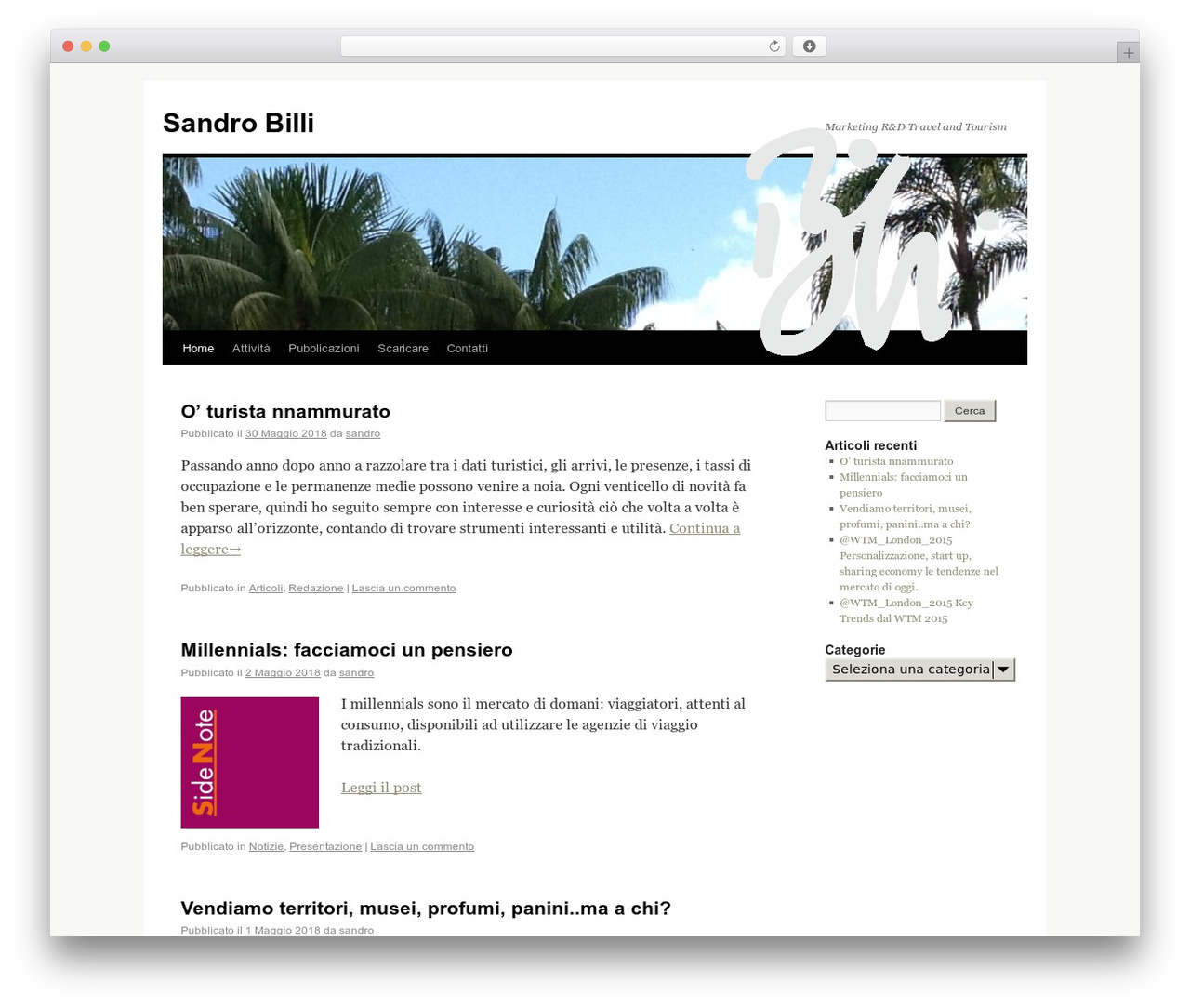 WordPress theme sandrobilli - sandrobilli.idra.it