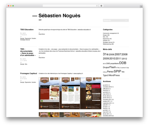 -BLOGUM WordPress theme - sebastien-nogues.fr