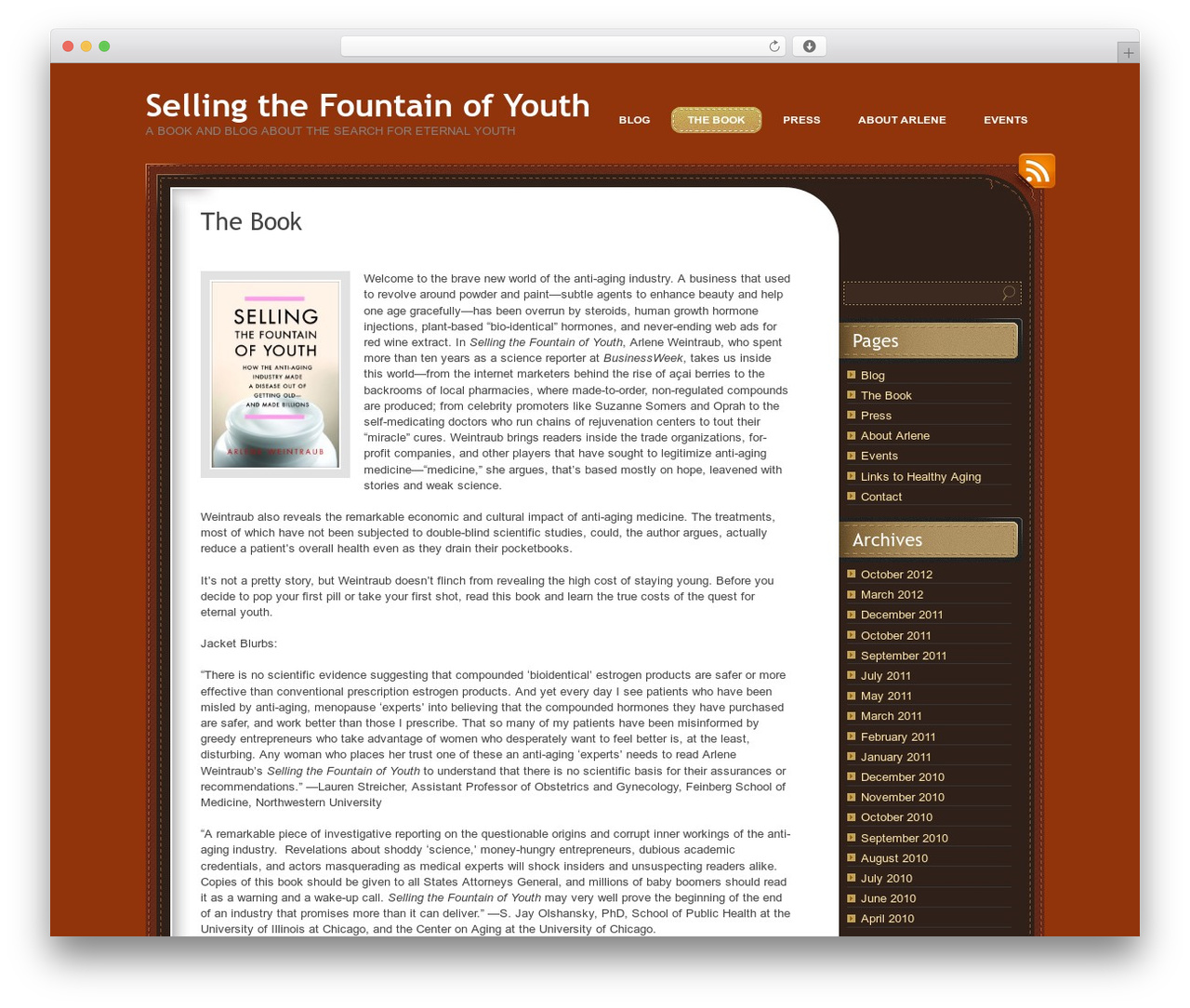 ChocoTheme WordPress theme - sellingthefountainofyouth.com