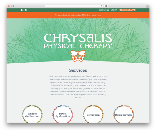 Cool Spring theme WordPress - chrysalis-pt.com