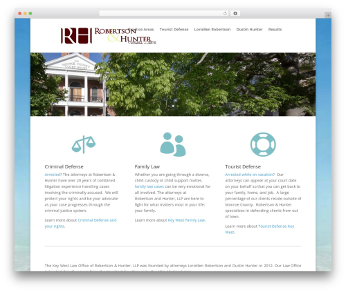 Divi WordPress theme design - robertsonhunter.com