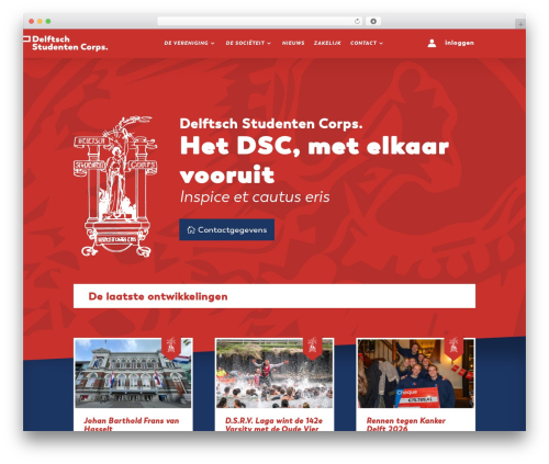 Divi WordPress theme - delft.corps.nl