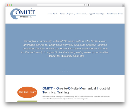 Divi WordPress theme - omitttradeschool.com