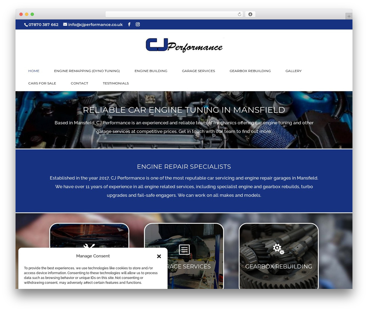 Divi WordPress theme - cjperformance.co.uk