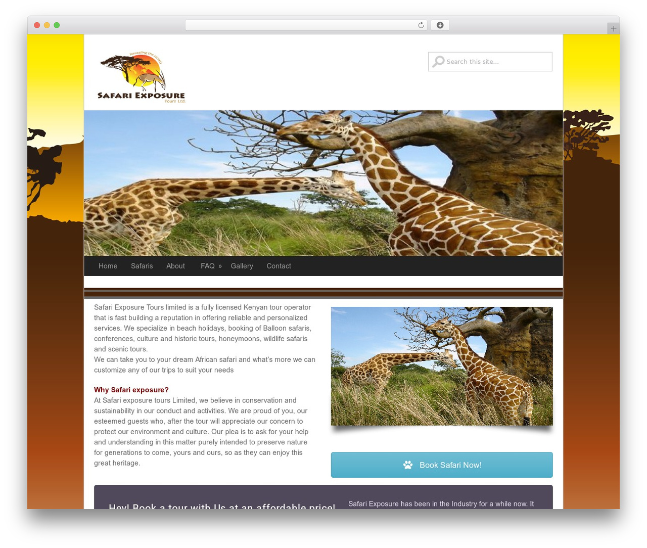 GreenChilli WordPress theme - safariexposure.com