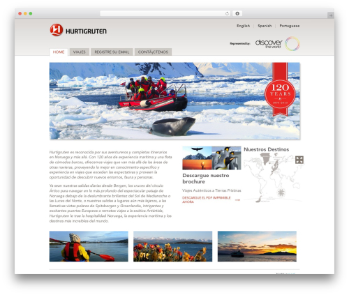 Hurtigruten WordPress theme - spanish.hurtigrutenamericalatina.com