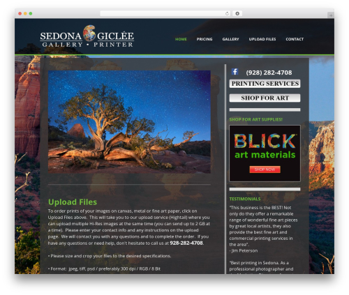 Photocrati Theme WordPress theme design - sedonagicleestudios.com