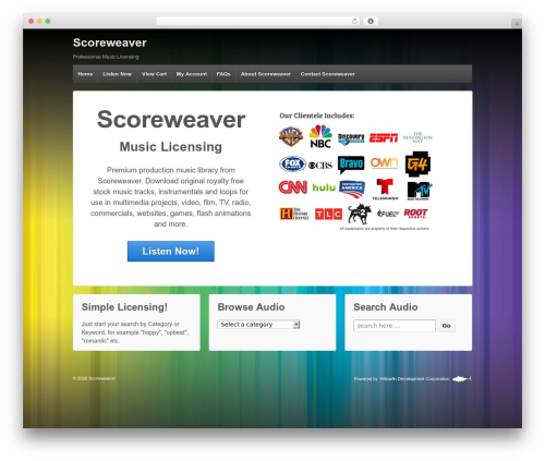 Haiku minimalist audio player WordPress plugin - scoreweaver.com