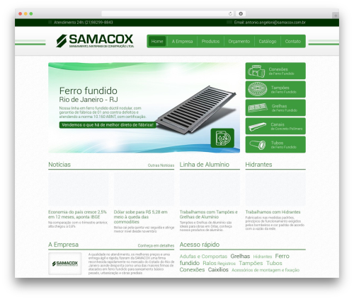 Samacox WordPress theme - samacox.com.br