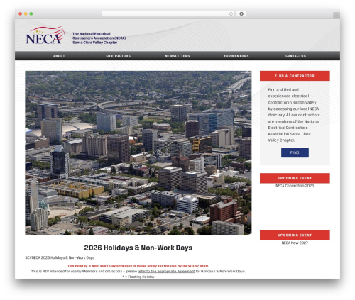 SCVNECA WordPress theme design - scvneca.com
