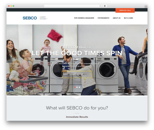Sebco Laundry top WordPress theme - sebco.com