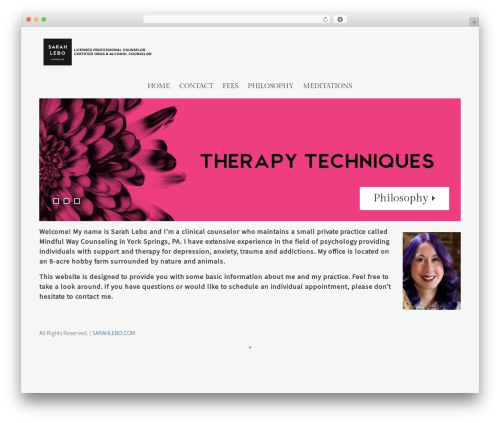 Stay theme WordPress - sarahlebo.com