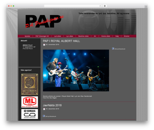 Announcement and vertical scroll news WordPress plugin - stavanger.pap.no