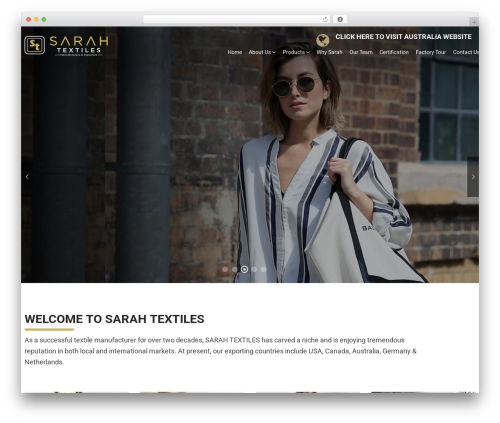 Textile theme WordPress - sarahtex.com