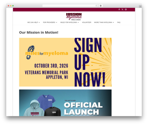 Theme WordPress Divi - missionmyeloma.org