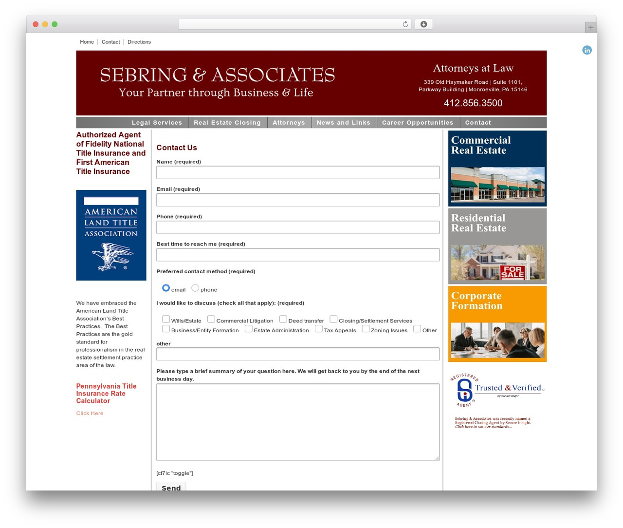 Theme WordPress Responsive - sebringlaw.com