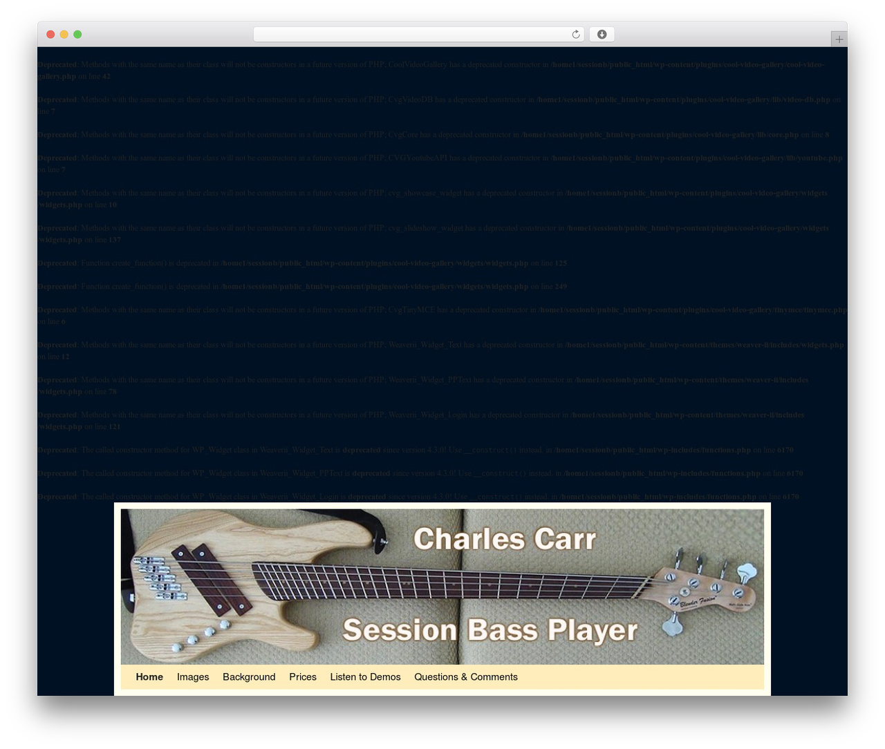 Weaver II WordPress theme - sessionbassplayer.com Weaver II WordPress theme - sessionbassplayer.com