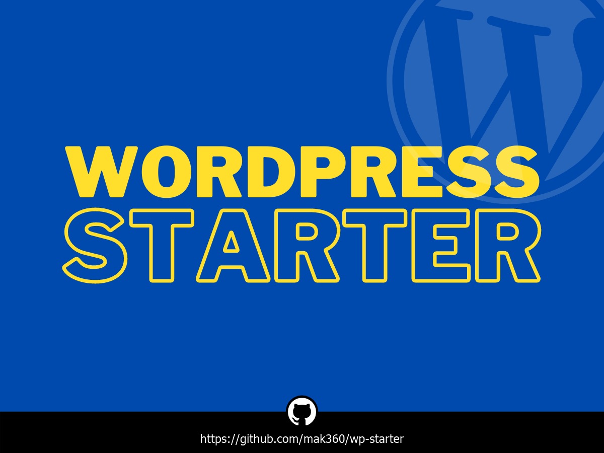 WordPress Starter WordPress theme by MAK