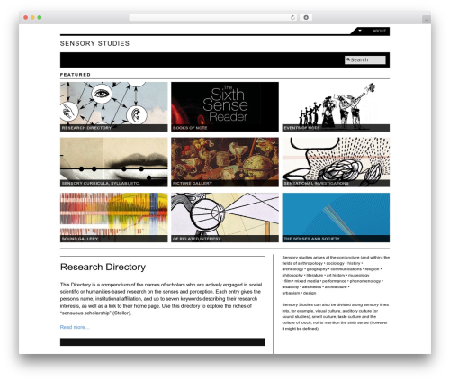 WordPress theme F8 - sensorystudies.org