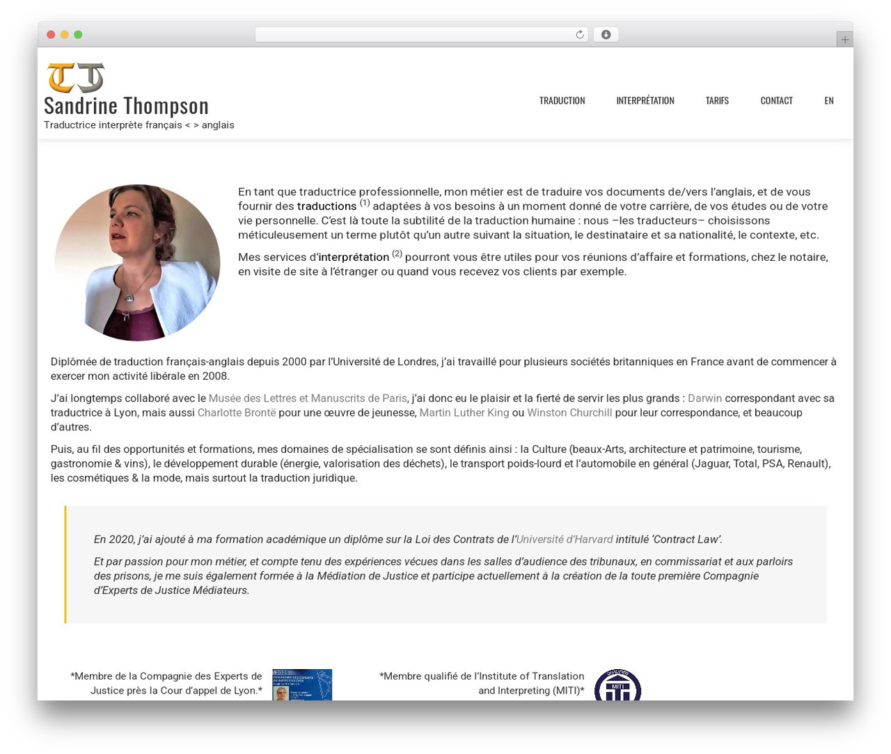 WordPress theme Total Plus - thompson-traduction.com