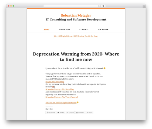 WordPress theme Bosco - sebastianmetzger.com
